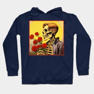 Creepy Skeleton Flower Cartoon Vintage Hoodie